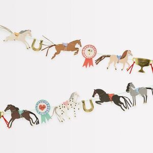 Meri Meri -  Horse Garland (Pack of 1). Garland lengt Brown